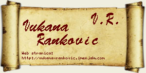 Vukana Ranković vizit kartica